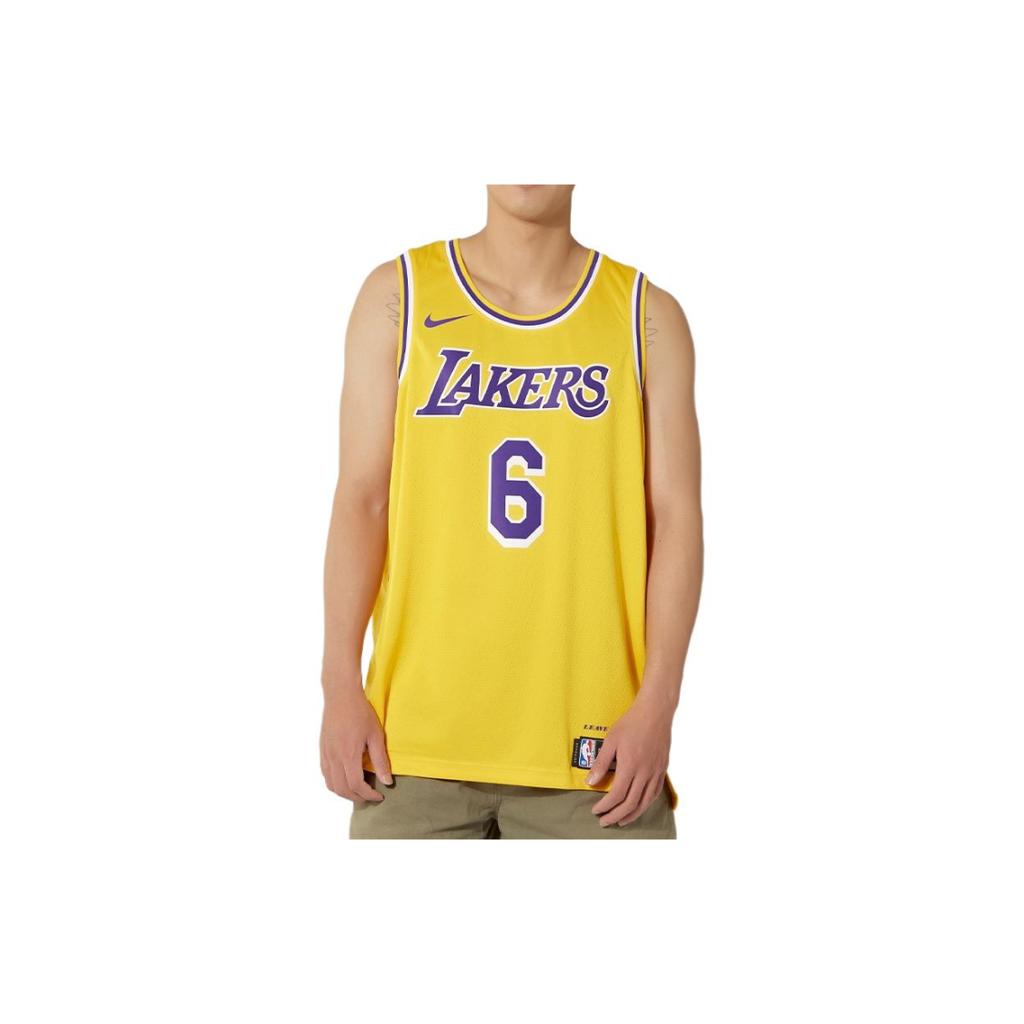 Nike xNBA Lakers  LeBron James No. 6 Jersey  Unisex  Yellow