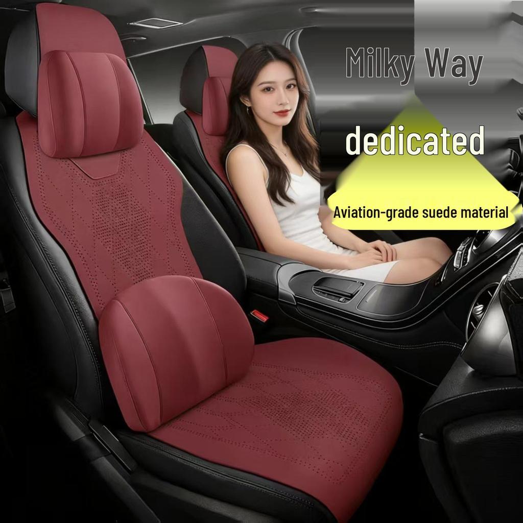Geely Galaxy L6 Autumn/Winter Suede Seat Cushion & Breathable Cover Set