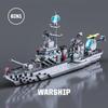 1560pcs 6 IN 1   Navy Ship Sets Building Blocks War Army Boat Plane Model Toys for Boys Bricks Toys Christmas Gifts