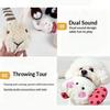 Pet Chew Toy Cartoon Animal Design Bite-Resistant Plush Toy with Sounding Device Interactive Tug-of-War Toy