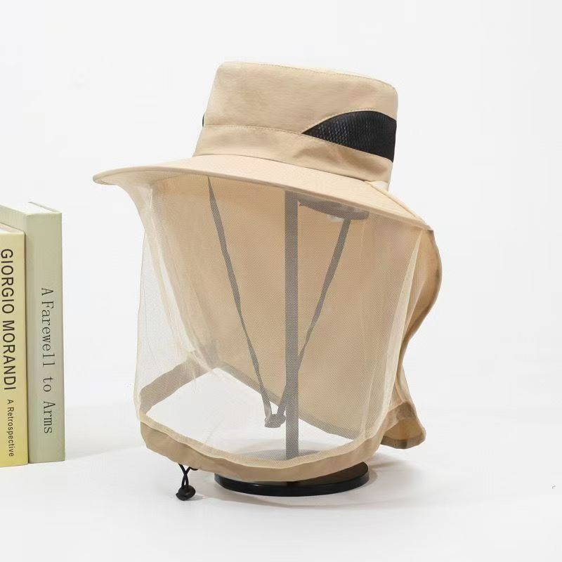 Cappello antizanzara pieghevole unisex di moda con rete nascosta repellente per insetti protezione per api protezione solare per esterni casual berretto da pesca
