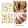 Nail Sticker Self Adhesive Exquisite Shape Attractive Sunflower Floral Nail Art Sticker Manicures Designs Nail Supplies