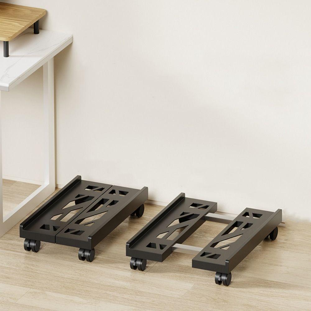 Adjustable Computer Host Bracket Telescopic Mobile Base Bracket Chassis Tray  Desktop Household