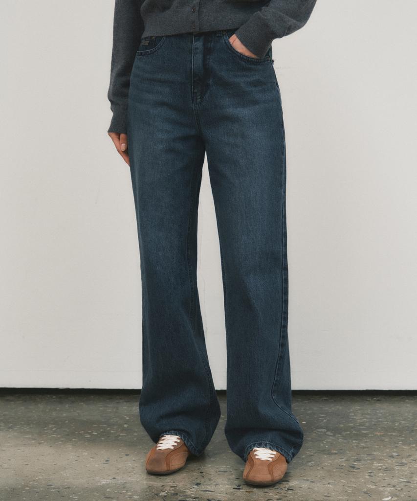 Wednesday Oasis For Woman W/Tailored Fade Wash Denim Pants_Medium Blue(W25-Pt23)