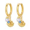 Orstarry Original 925 Silber Blauer Teufelsfisch Ohrringe Damen Creolen Ohrring Jubiläums Schmuck Trendige Geschenke