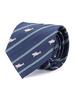 COLORATA Spotted Seal Necktie (145 X 8.5cm / Navy / Striped / 100% Silk / Jacquard Weave) Animal/Animal Gift