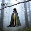 Creepy Holiday Party Supplies Halloween Grim Reaper Resin Figurine, Cloaked Skeleton Hanging Ornament Synthetic Crafts for Desk Shelf, Spooky
