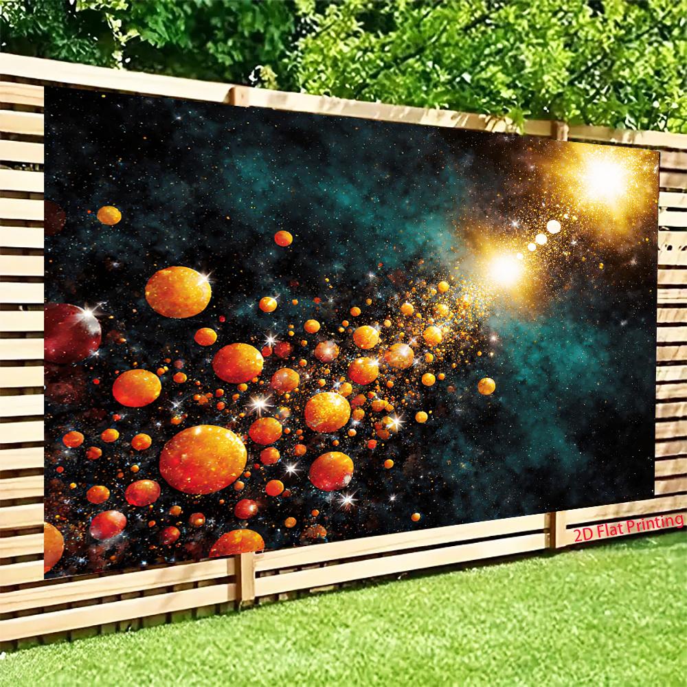 2D Plane, 1 Piece - "Cosmic Dance": A Magical Journey Through Starry Vortex, Party Props Background Fabric