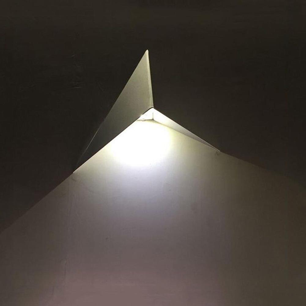 Modern LED Wall Lamp Indoor Creative Triangle Light Simple Bedroom Sanctum Aisle Stair Lighting Warm White Light