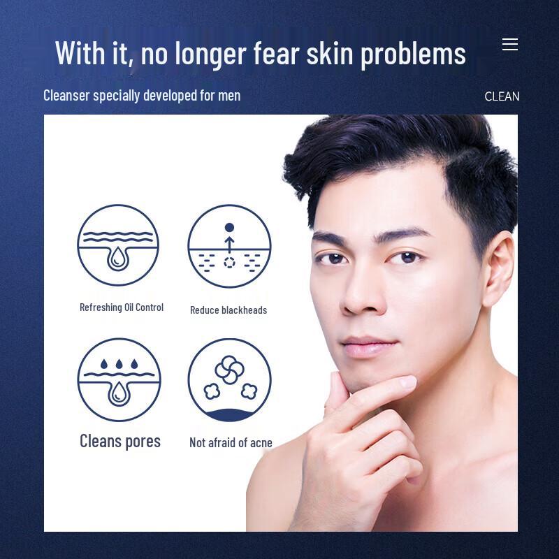 Obeis Men's Activated Charcoal Facial Cleanser