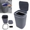 Motion Sensor Trash Can 18L Automatic Touchless Garbage Bin with Blue Luminous Press   for Bathroom Kitchen Living Room
