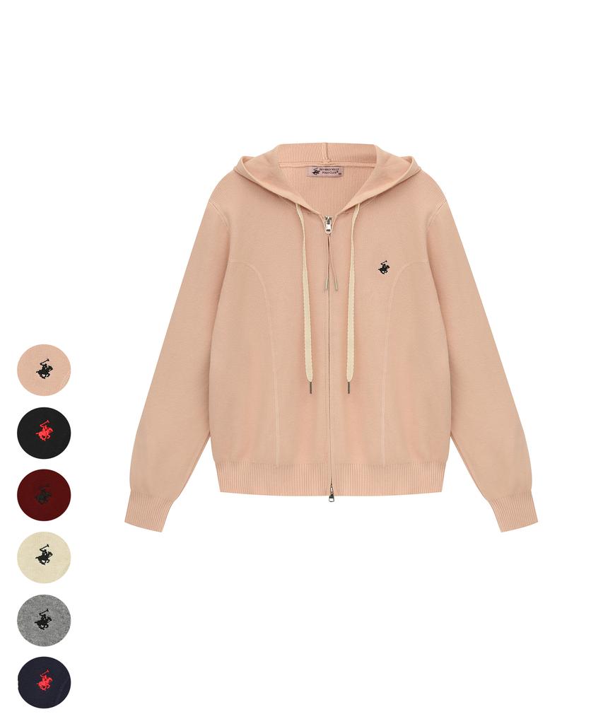 Bhpoloclub Women'S Two-Way String Knit Zip-Up Hoodie 6 Colors Tk027