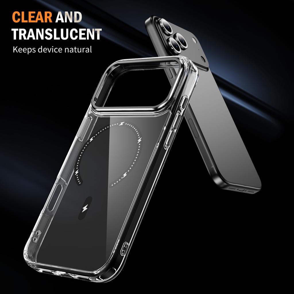 Glitzerndes Pulver Magnetische Handyhülle Einfach Transparent für IPhone 17 Handyhülle für Apple 16 Handyhülle