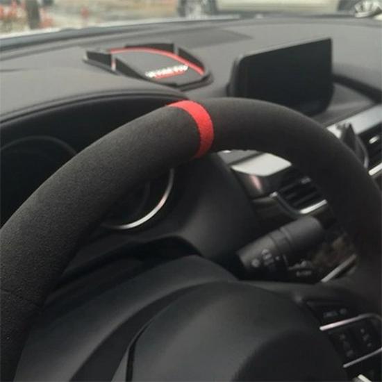 Hand-Stitched Genuine Nappa and Suede Leather Steering Wheel Cover for Borgward BX7/BX5