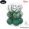 12-Piece 6cm Glitter Wave Christmas Ball Set for Tree and Ceiling Decoration
