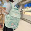 Solid Color Middle School Student Schoolbag Girls Cute Large Capacity Backpack Women Travel Backpack