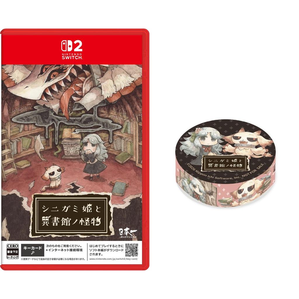 Shinigami Hime to Ishokan no Kaibutsu Nintendo Switch 2 Nippon Ichi Software with Original Masking Tape and Wooden Bookmark Japanese Version