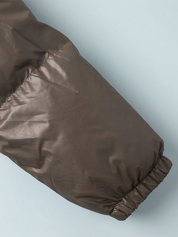 Drawstring Slim-Fit Cotton Jacket Winter Hooded Zipper Cotton Jacket Comfortable and Warm Outerwear