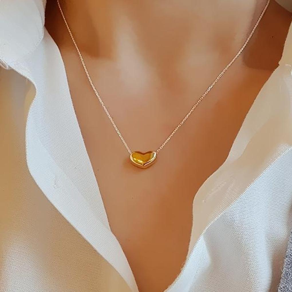 Damers Vardagshalsband Amanda (Sött platt hjärta)