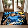 Erling Haaland Design Kristall-Samt-Teppich Weiche Dekorationsmatte für Schlafzimmer Eingang