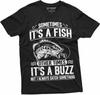 Men's Fishing Humor Tee | Fish Buzz Graphic T-Shirt | Fishing Dad Tee