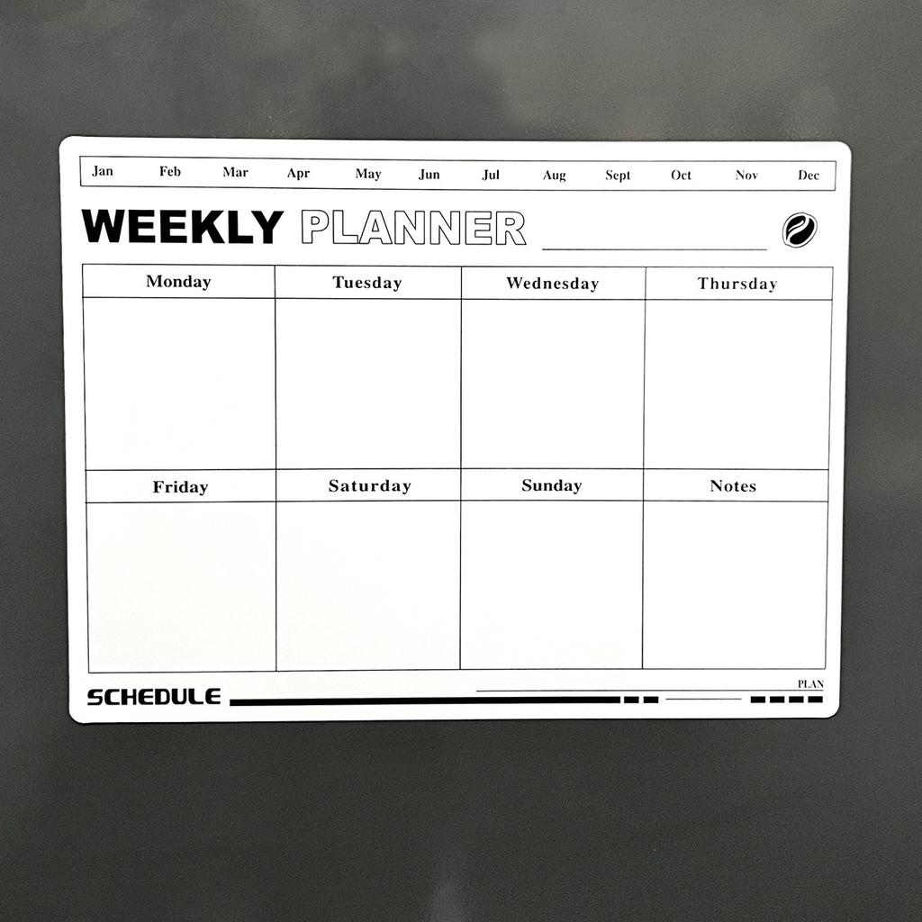 Erasable Decorative Magnetic Whiteboard, Perfect for Message Writing, Planning & Sticky Note Display