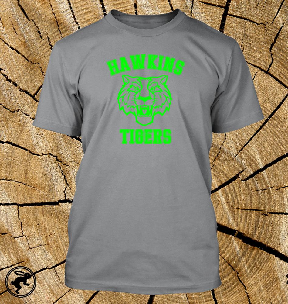 Stranger Things Hawkins Tigers T Shirt Tv Show Tee Available In 12 Shirt Colours
