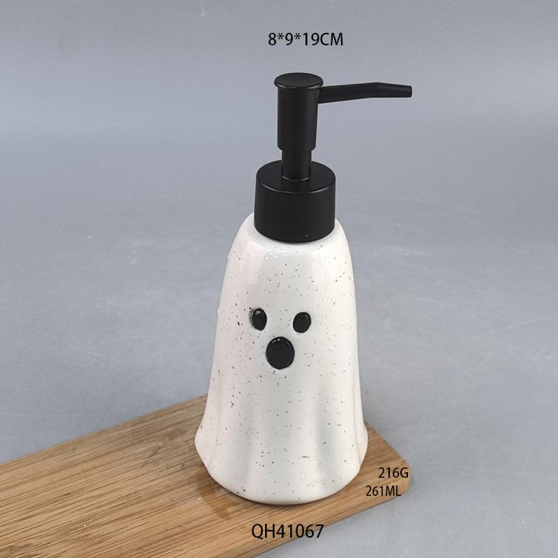 

Halloween Ghost Bath Bottle Hand Sanitizer Bottle Toilet Creative Sub-Bottling Bathroom Large Capacity Press Bottle ghost bath bottle