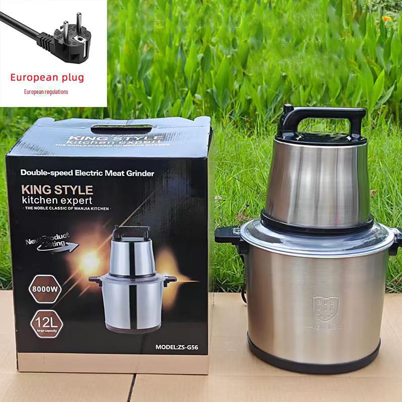 Fufumachine 110V 6L Meat Grinder & Multi-Function Electric Mixer for Chopping and Cooking