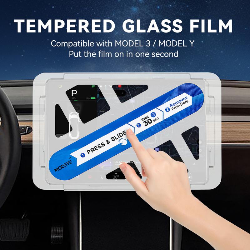For Tesla Model 3 Y Car Navigation Screen Protector Center Control Screen Glass Film Tempered Glass Anti Scratch Protection Film