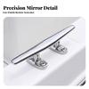 316 Stainless Steel Boat Dock Cleats | MirrorPolished Finish, Flat Cleat, for Boats 8inch Slide