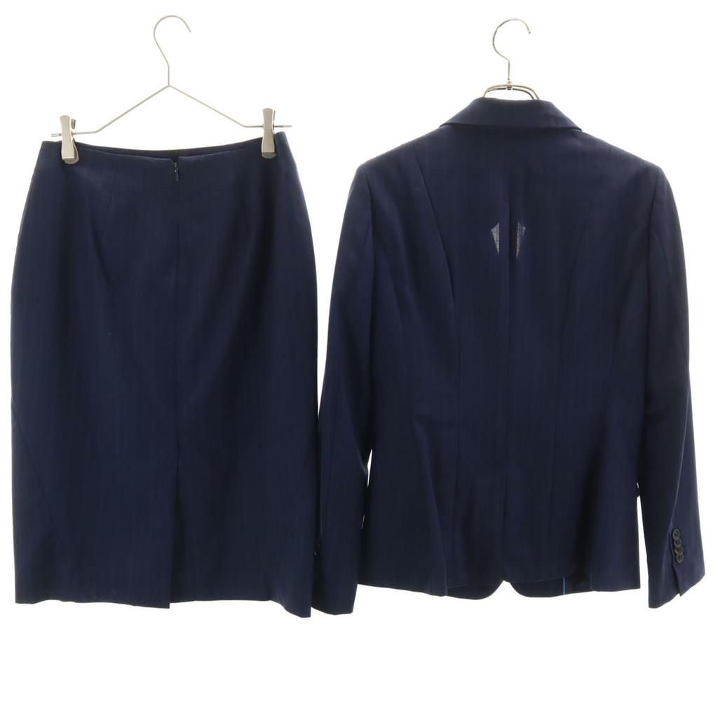 Brooks Brothers Striped Pattern Skirt suit Setup 2/4 Navy Women Used