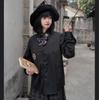 Right Aim Original Girls JK Embroidery Women Magic DK College Students Black Blouse Tops Long Short Sleeve Shirt