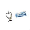 Romantic Couple Figurine Statue Collectible Ornament for Bedroom Wedding Bookshelf Cabinet Home
