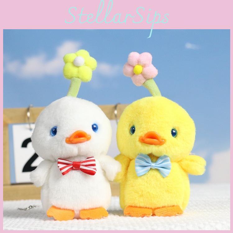 Adorable Plush Duck Keychain Cute Chick Hanging Doll Soft Toy For Bags And Accessories