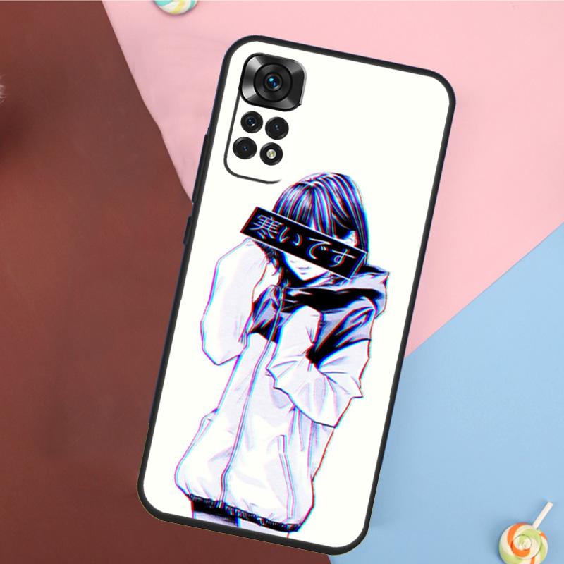 Sad Japanese Aesthetic Art Cover For Xiaomi Redmi Note 14 13 12 9 10 11 Pro 9S 10S 11S 12S Redmi 14C 10C 12C 13C Case