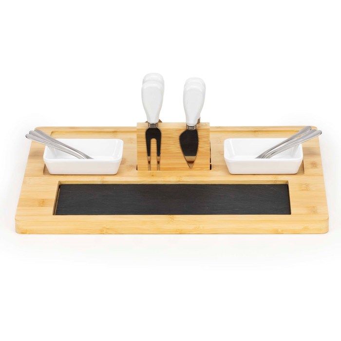 Bamboo Board for Serving Cheeses and Charcuterie, 40x30 Cm Board