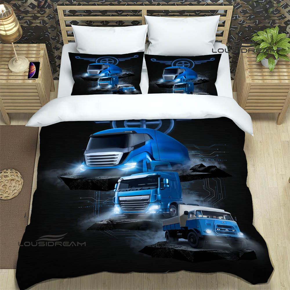 Set Biancheria da Letto Stampata Retro Camion 3D D-DAF set di biancheria da letto squisito copripiumino set piumone set biancheria da letto regalo di compleanno di lusso