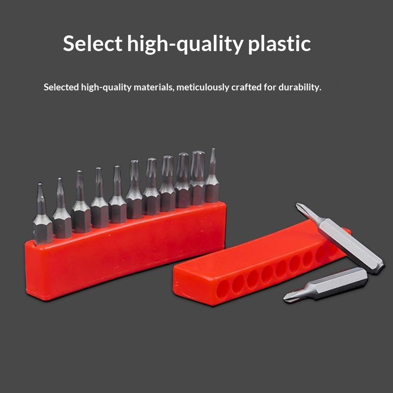 1Pcs 4-32 Hole 1/4 Holder Screwdriver Storage Box Hex Shank Screwdriver Plastic Screwdriver Storage Screwdriver Bit Holder