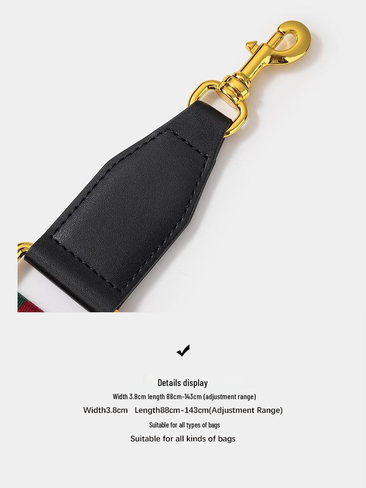 Versatile Single Shoulder Crossbody Bag Strap: Red-Blue Wide Design with Adjustable Red-Green Webbing