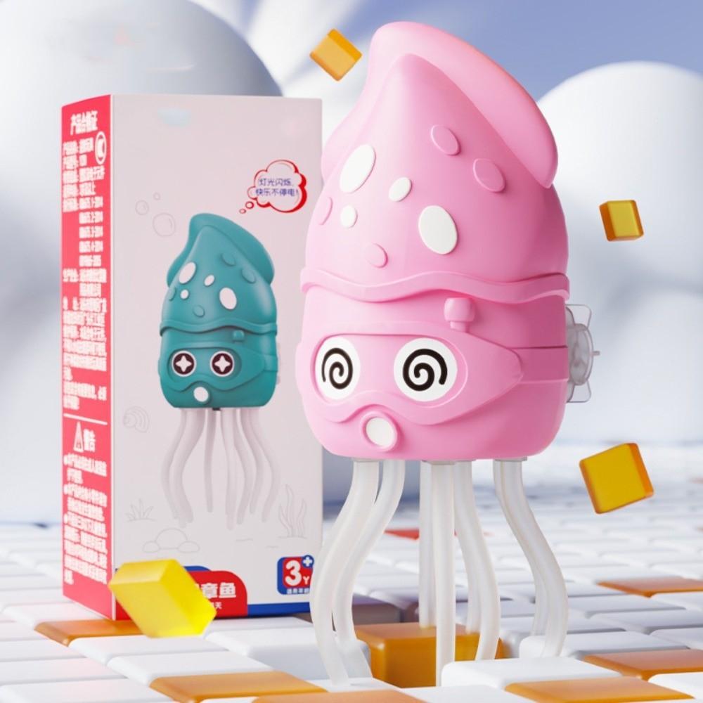 

Emit Light Coil Toy Stress Relief Ornament Children Bath Toy Dancing Octopus Toy Home Decor рожевий