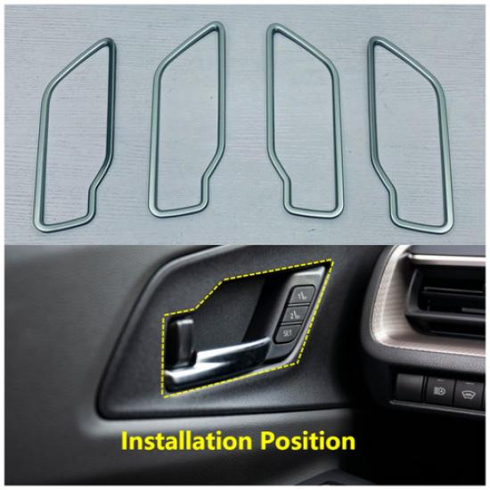 ABS Matte Inner Door Handle Frame Cover Trim For -2025 Toyota Prius 4pcs