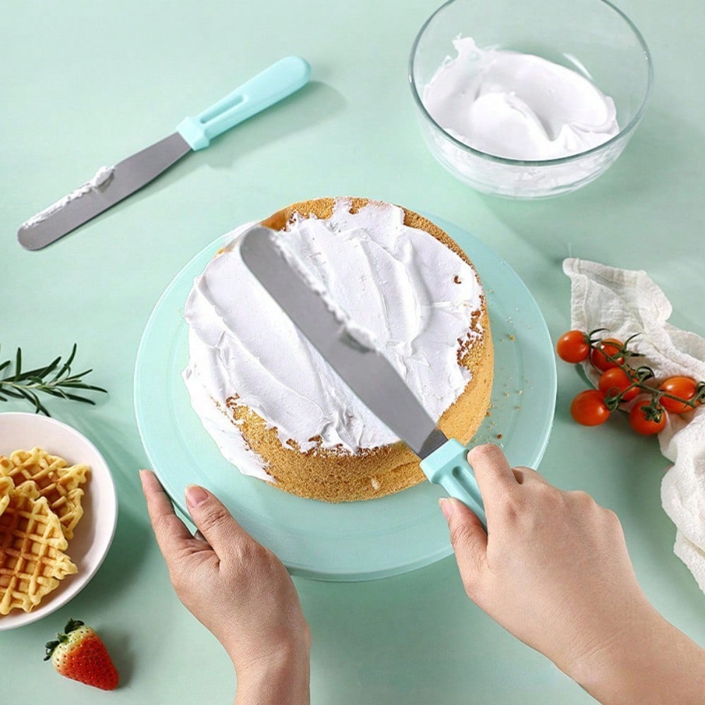 Cake Decorating Kit Cake Turntable Cream Spatula Stainless Steel Piping Tips Reusable Pastry Bags and Couplers Baking Supplies