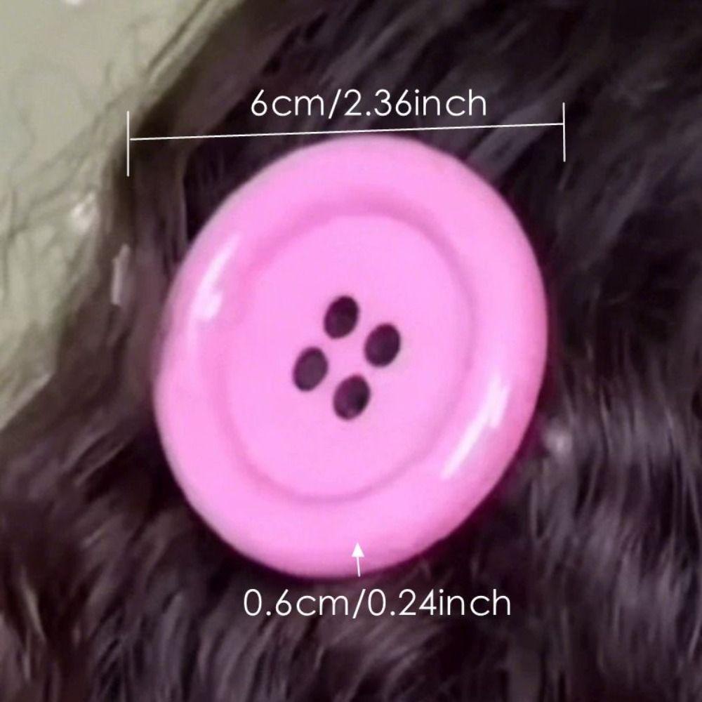 Side Clip Extra Large Button Hair Clip Candy Style Harajuku Hair Clip High Quality Side Hair Clip