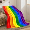 Rainbow Striped Blanket bedroom Blanket for Livingroom Couch lunch break Soft throw for Friend's festival Gift