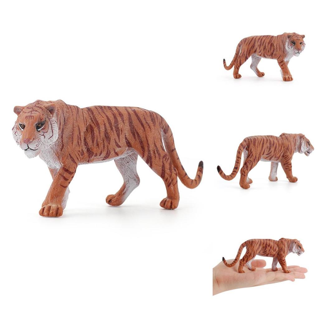 Pvc Tiger Model Static Collectible For Kids Educational Display