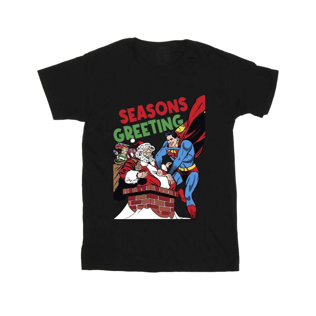 DC Comics Boys Superman Santa Comic T-Shirt