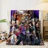 "Anime Villains Group Illustration Blanket, Flannel blanket for bedroom, living room, sofa, and nap sofas"