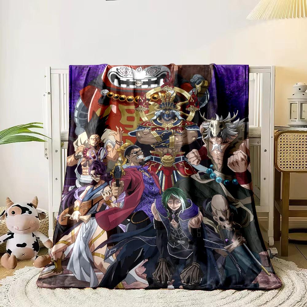 "Anime Villains Group Illustration Blanket, Flannel blanket for bedroom, living room, sofa, and nap sofas"