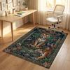 Tiger Forest Theme Soft Crystal Velvet Rug Custom Name & Text Print Non Slip Floor Rug for Bedroom Living Room